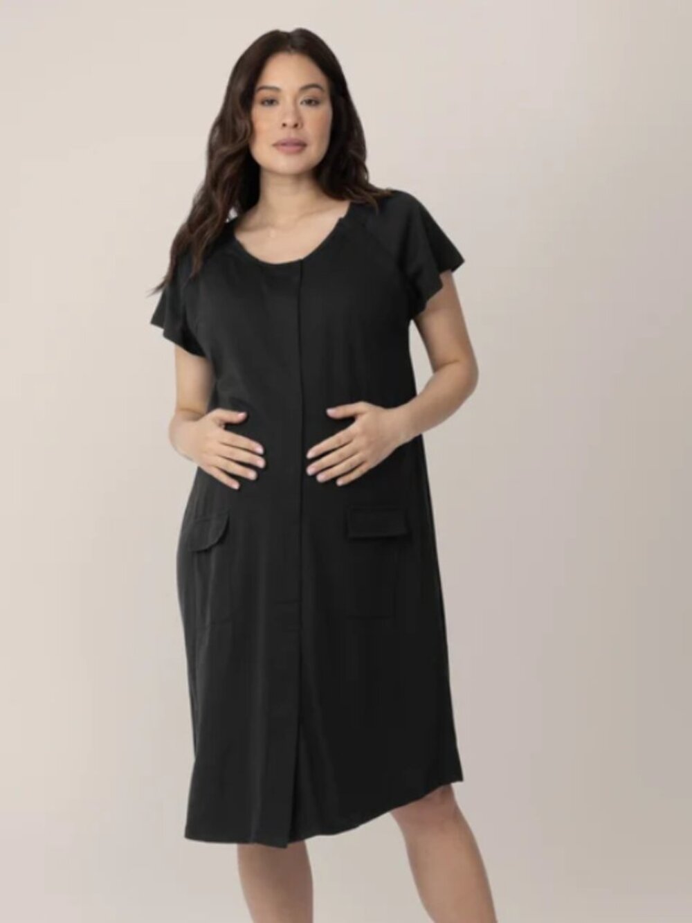 Kindred Bravely Universal Labor and Delivery Gown Black Women's XL-XXL Maternity